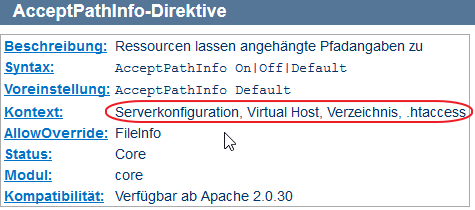 Apache Direktiven